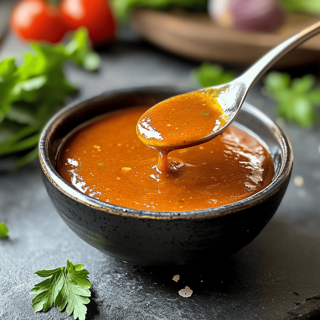 A bowl of creamy classic burger sauce with a spoon